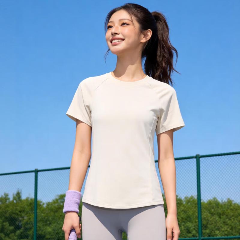 JD FASHION Women's Breathable Quick-Dry Round-Neck T-Shirt