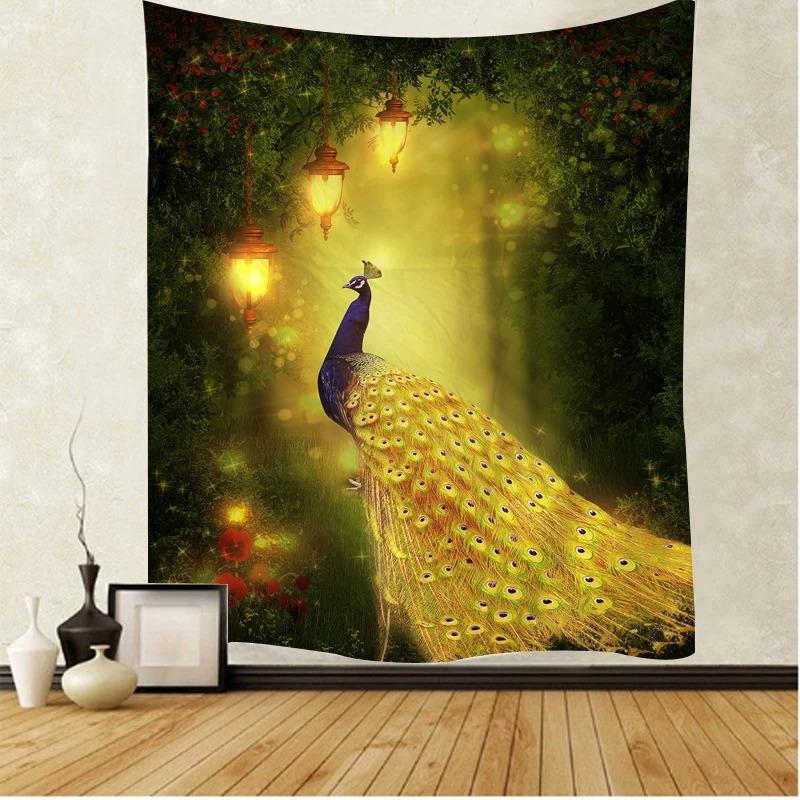 Beautiful Peacock Background Cloth Home Wall Decoration Tapestry Office Living Room Tapestry