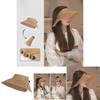 Summer Wide Brim Woven Hat For Women With Breathable Sunshade Beach Sun Hat