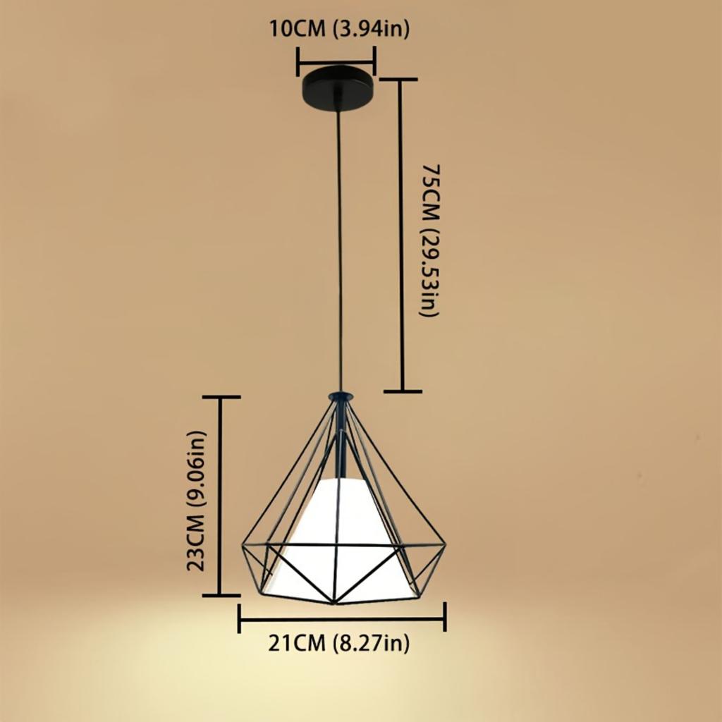 New Stylish Contemporary Modern Iron Art Cage Pendant Light Chandelier with Adjustable Hanging Height - Industrial Chic Decor Ac