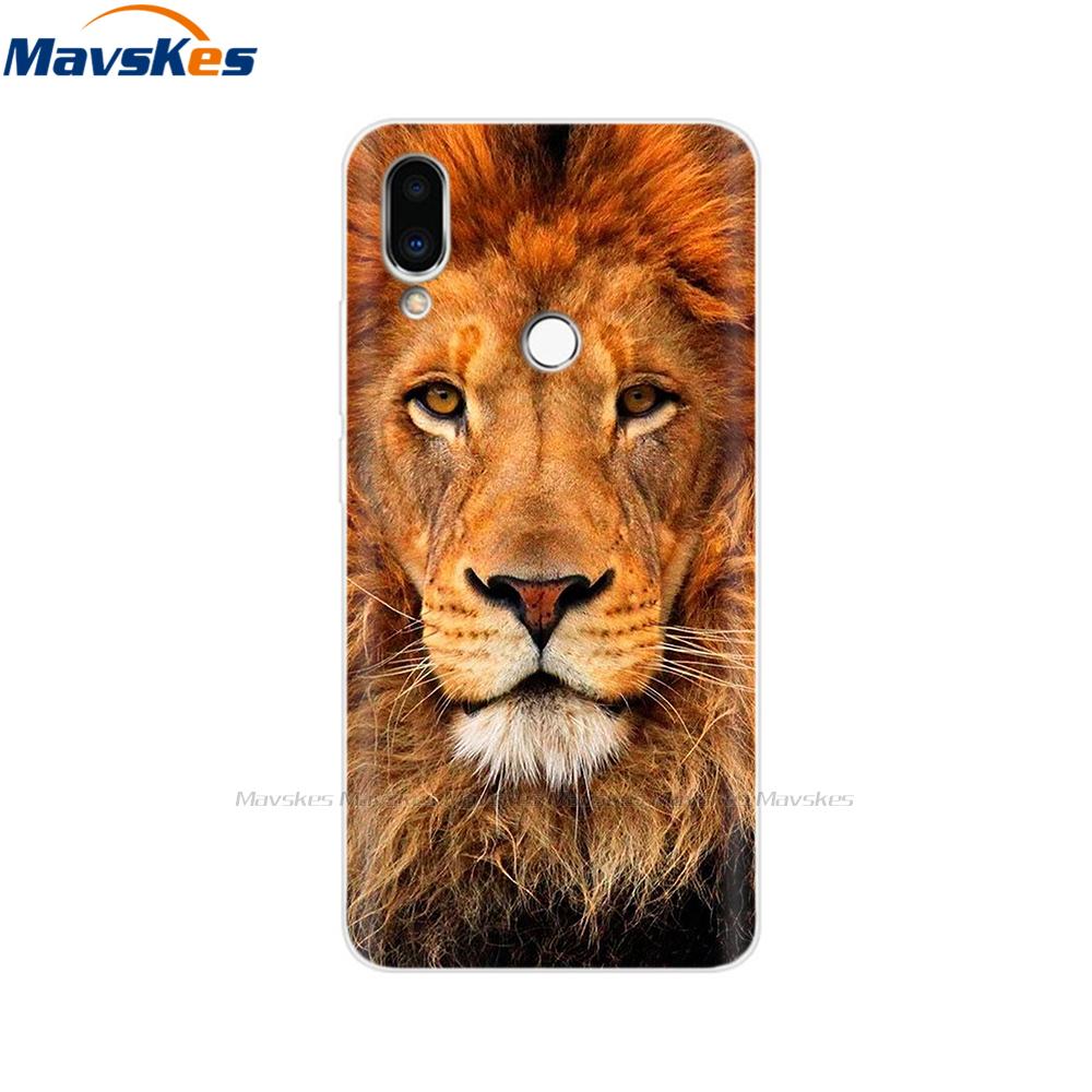 Soft TPU Case for Meizu Note 9 Cat Animal Flower Printed Protective Silicone Covers Phone Shells Bags Bumper for Meizu Note9