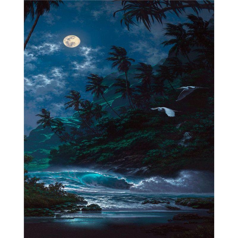 Malowanie po numerach diamentami Krajobraz Kamyczki Obrazy Krajobraz Mozaika diamentowa Kreskówka Dekoracja domu Naklejka na ścianę