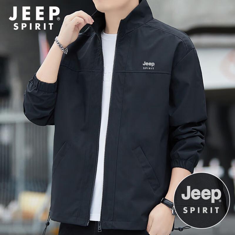 JEEP SPIRIT Men's Stand-Collar Casual Jacket