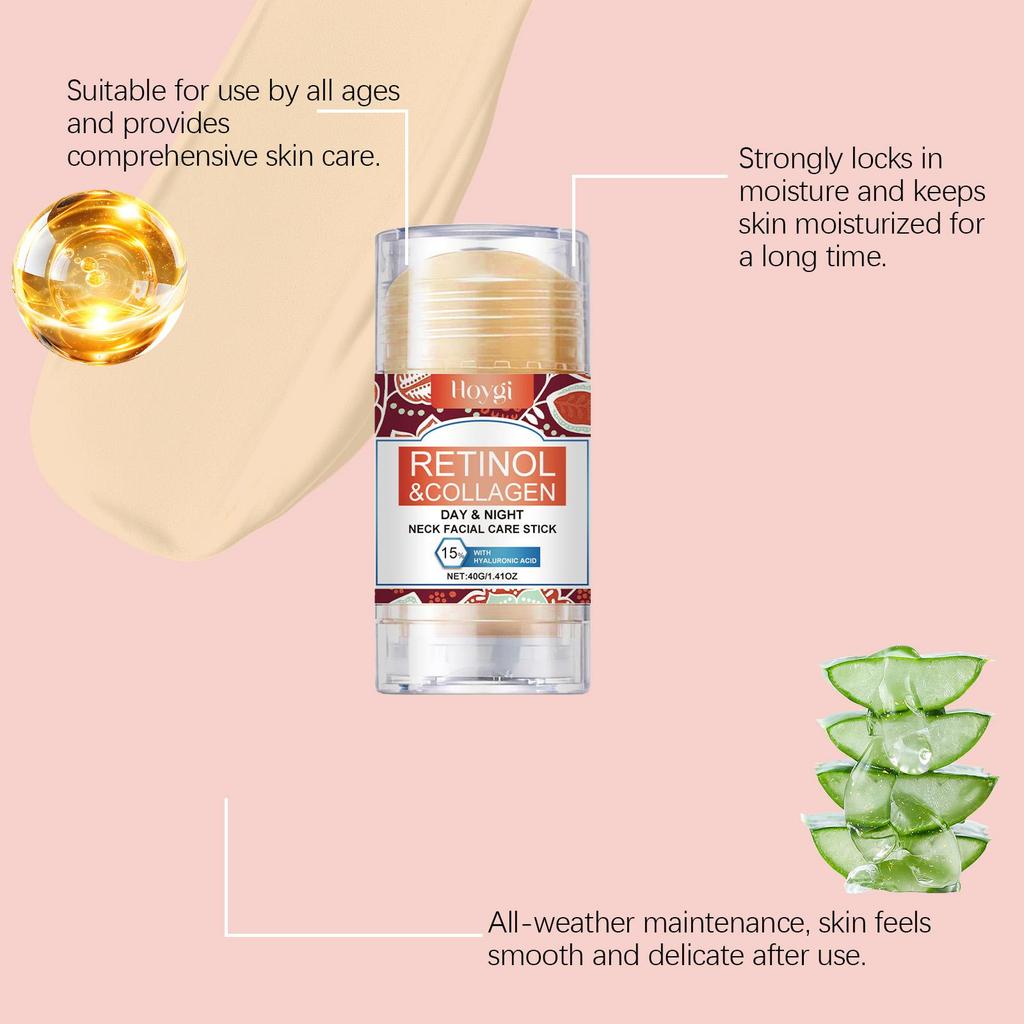 Retinol & Collagen Neck Cream - 40g | Firming, Moisturizing & Lifting | Hyaluronic Acid for All Skin Types