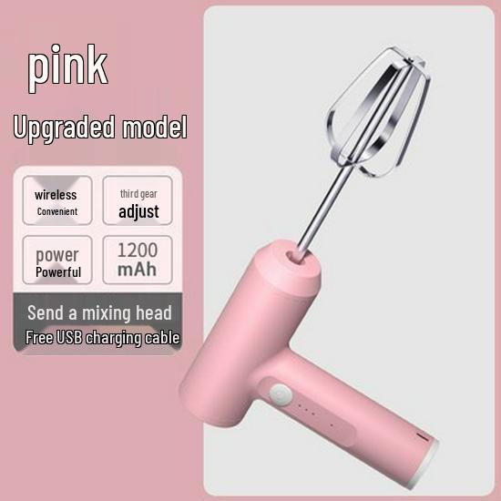 Rechargeable Stainless Steel Handheld Electric Egg Beater for Baking