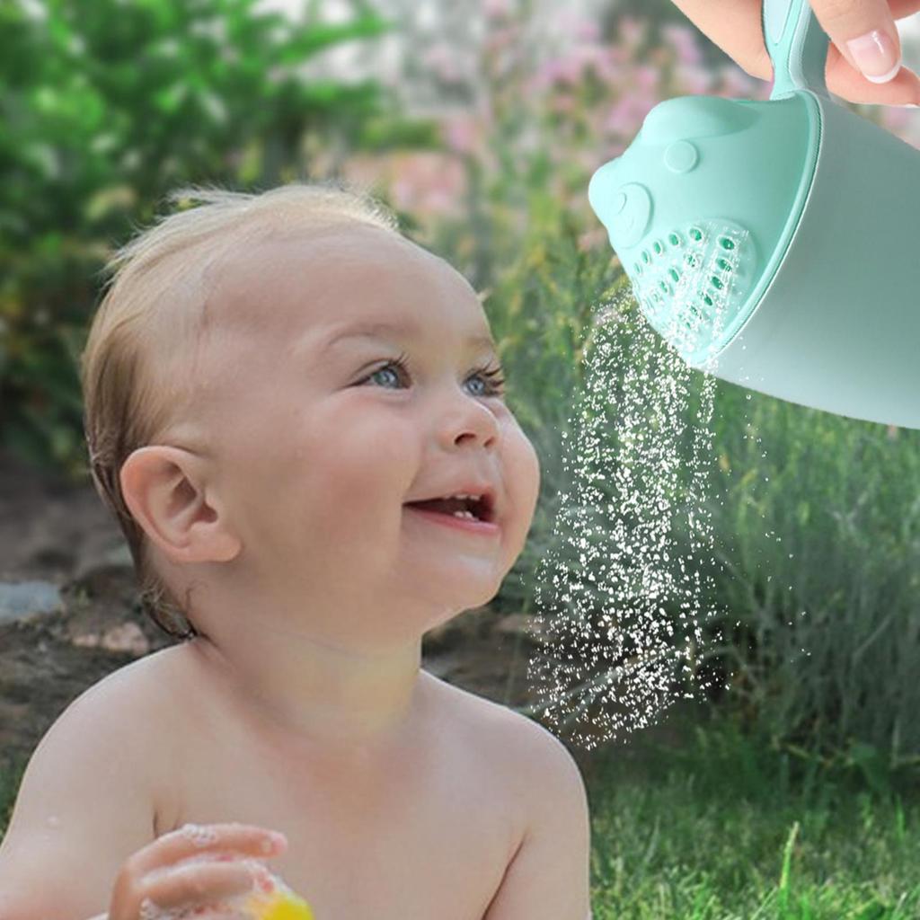 Bath Rinser Cup for Babies Cartoon Bear Baby Bath Rinse Cup with Handle Rinsing Water Scoop for Protecting Infant Toddlers Eyes