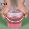 Leakproof Food Containers 2PCS Round Buckets, with Lid And Handle Disposable Containers, Bulk Dry Goods Storage Stackable Food-grade Plastic