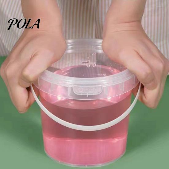 Leakproof Food Containers 2PCS Round Buckets, with Lid And Handle Disposable Containers, Bulk Dry Goods Storage Stackable Food-grade Plastic