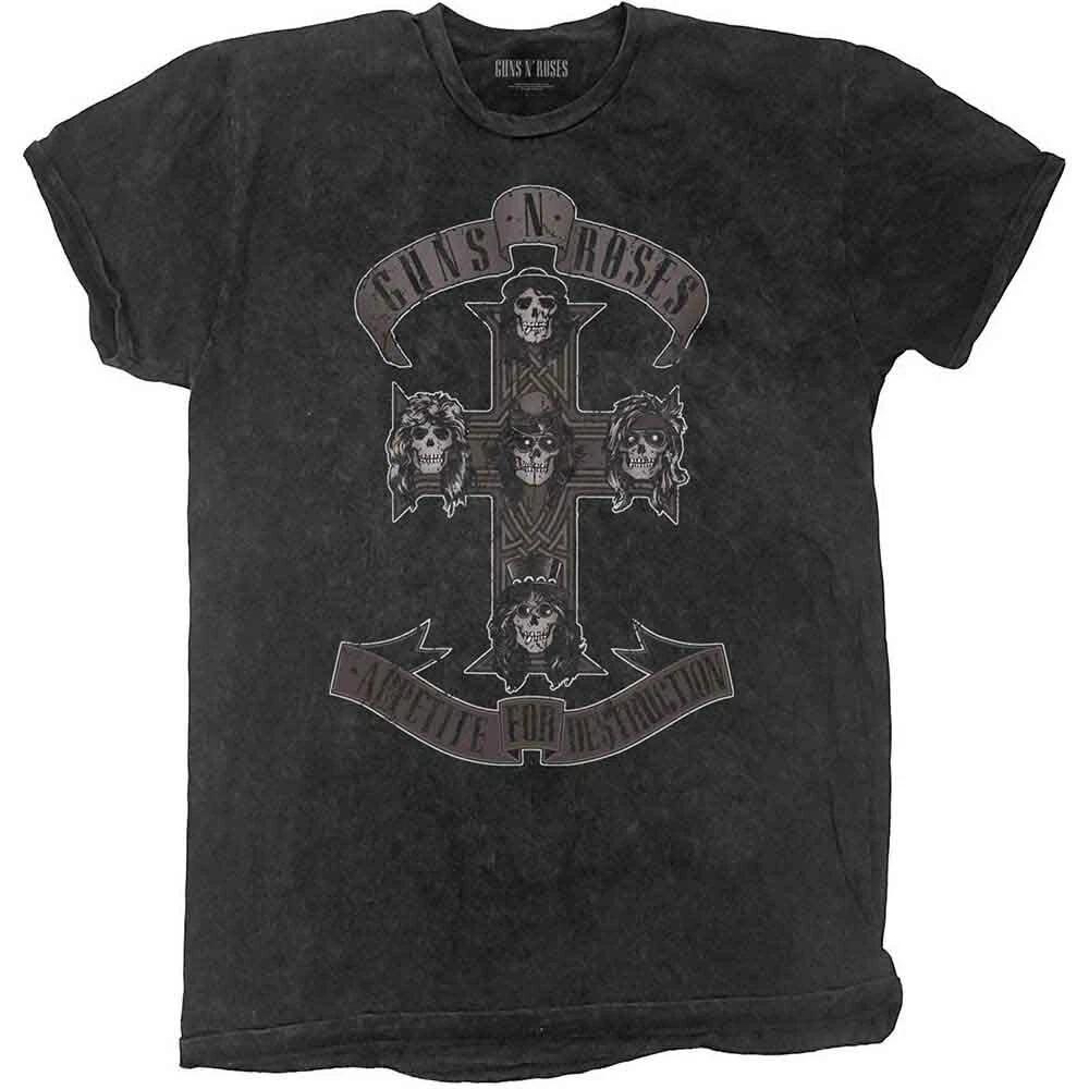 Guns N  Roses Kids T-Shirt: Monochrome Cross (Wash Collection) (5-6 Years) S