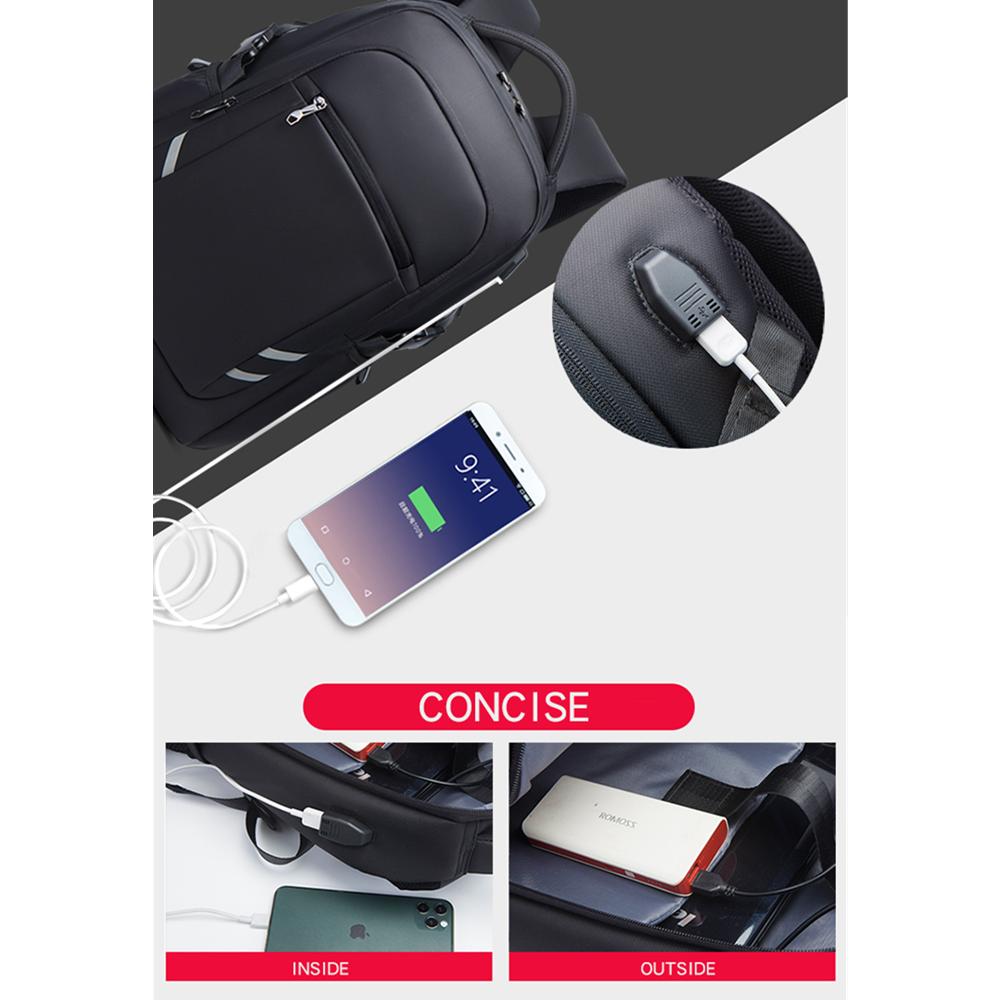 Nuovo zaino resistente all'usura Zaino da viaggio da uomo impermeabile di grande capacità Zaino per computer da pendolare aziendale USB da donna