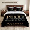 Peaky Blinderes Personalized Custom Name 3‑Piece Bedding Set Soft Duvet Cover Set For Bedroom Home Decor