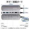 Elecom USB Hub Docking Station with PD 2 X 1 X 2 X Silver Type-C 5-in-1 Stand, Compatible, 100W, USB-A, HDMI, USB-C, DST-C18SV