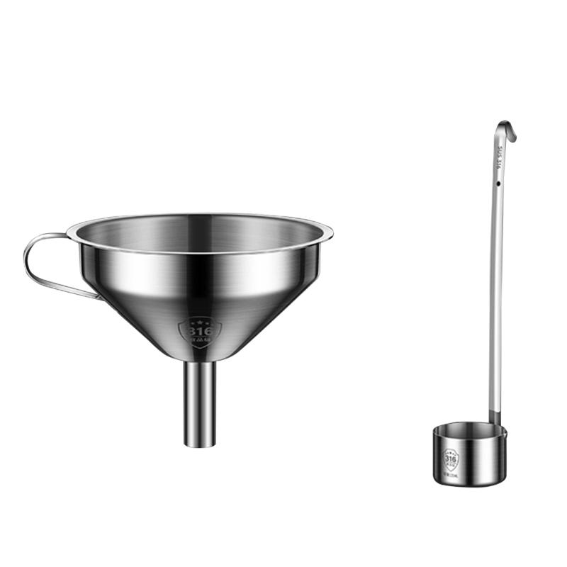 Efficient Liquid Filtration Funnel Essential Kitchens ToolStainless Funnel with Mesh Strainer for Filtration