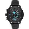 DZ4576 Griffed Chronograph Black Leather Watch