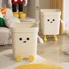 Plastic Wastebasket Trash Can Storage Bin Plastic Wastebasket Cute Square Garbage Can  Home Use
