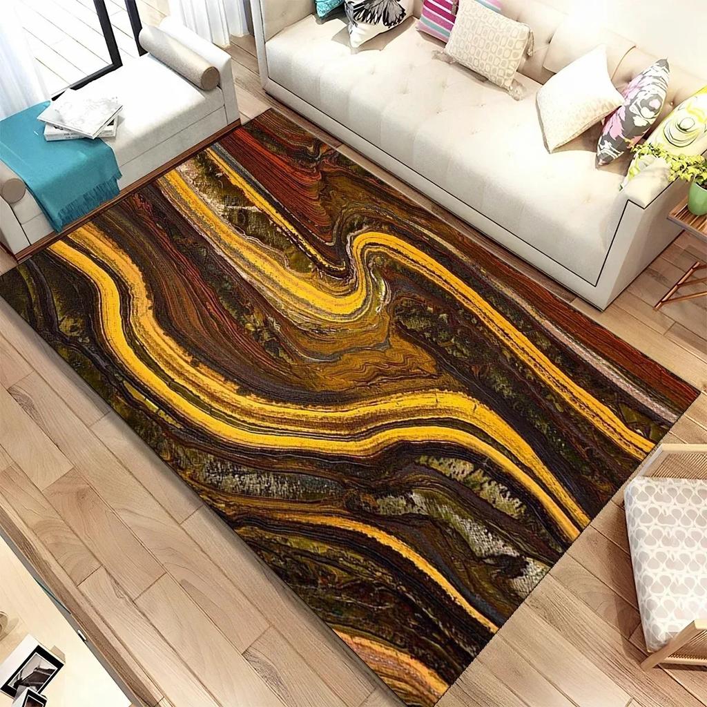 Colour Gold Nordic Marble Splendid Area Rug Large Carpet Marbling Rugs for Home Living Room Bedroom Decor Door Mat Floor Mats