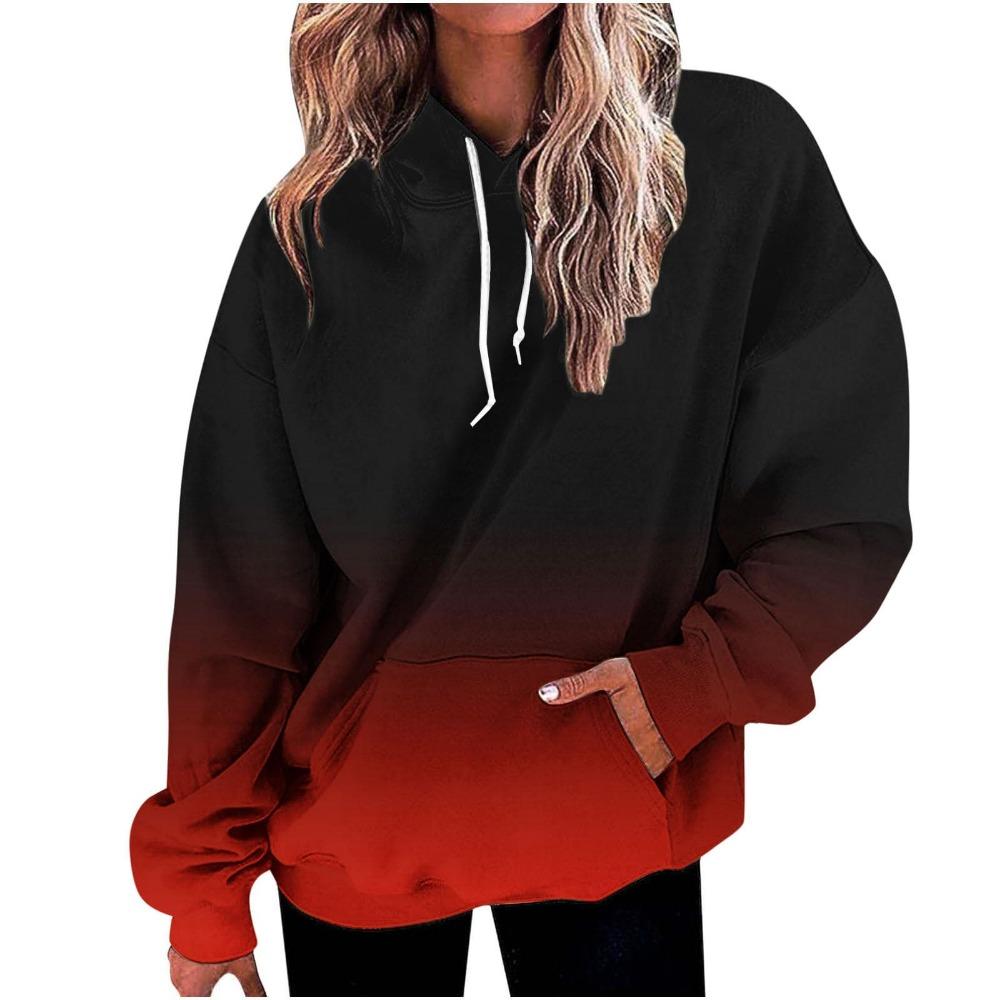 Fashion Color Gradient 3D Print Women Hoodies Women Casual Sweatshirts Autumn Hoodie Pullovers Clothing