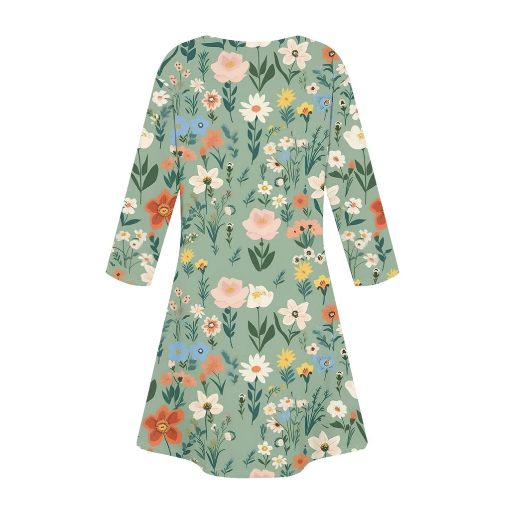 Dámské ležérní šaty na léto Tílkové šaty Volné plážové šaty s kapsami Rozšířené midi letní šaty