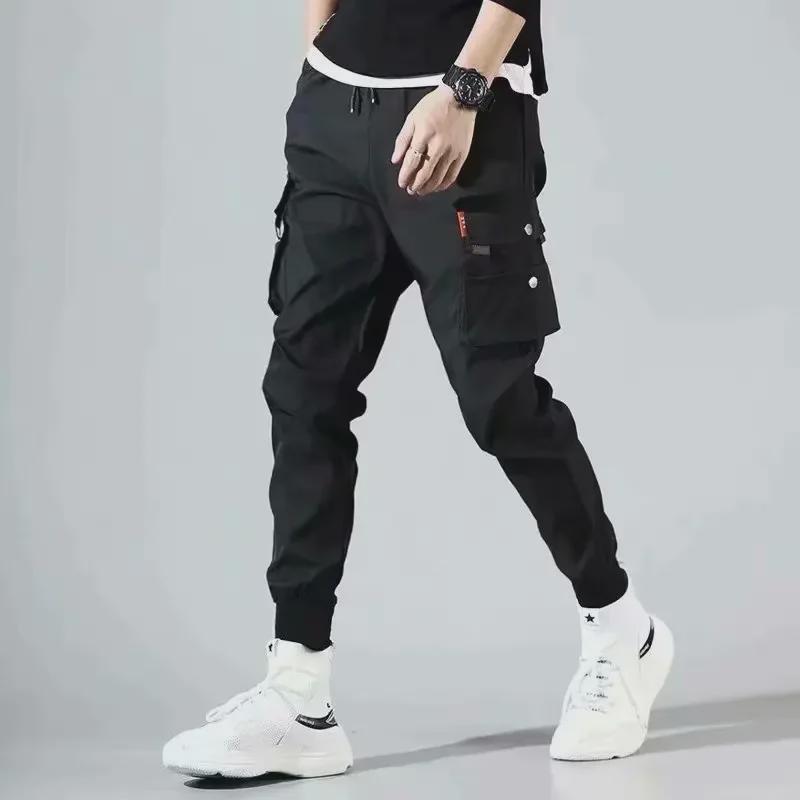Men's Spring/Summer Trendy Loose-Fit Overalls - Cuffed Nine-Point Versatile Sports Casual Pants