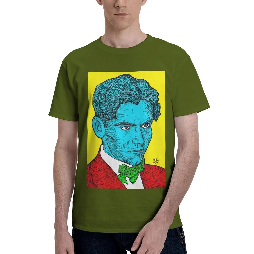 Federico Garcia Lorca ritratto 16 Uomo Maglietta Oversize Magliette Uomo Girocollo Cotone T-shirt Corte Estive Maschili
