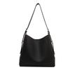 Lychee Pattern Retro Portable Mother and Child Bag Women's Large-capacity Solid Color Versatile Casual Shoulder Bag Fashionable Commuter Messenger Bag