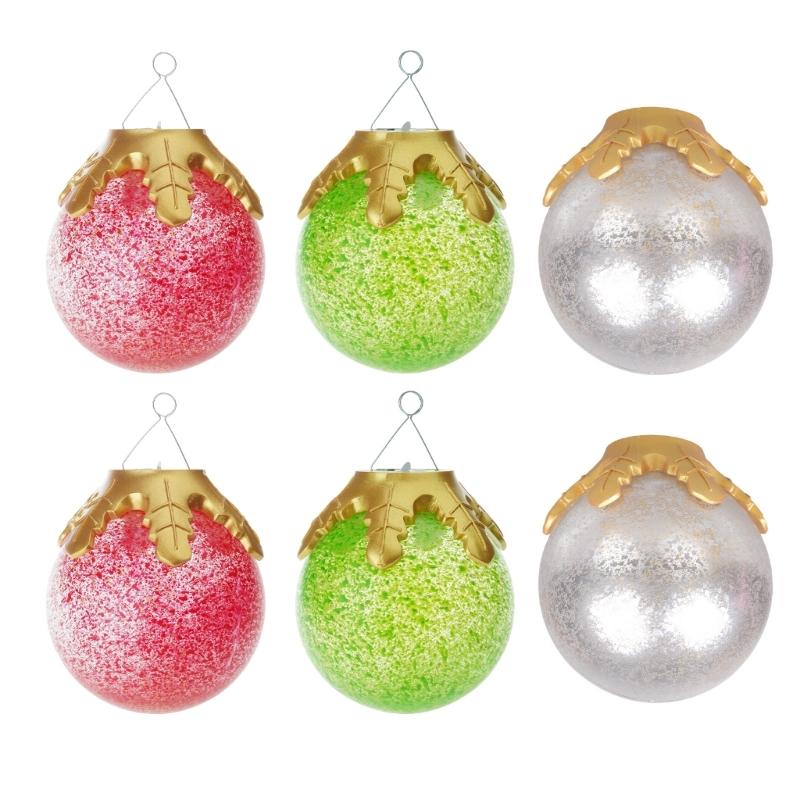 Polyethylene Glycolbattery Operated Shatterproof Plastic Christmas Ornament PEG Texture for Table Festival Decors