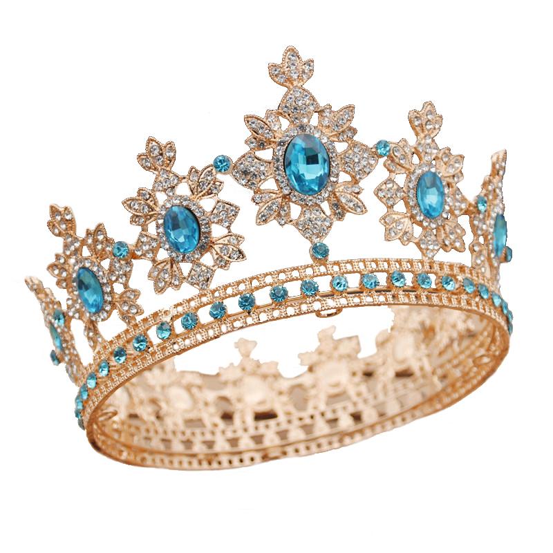 Luxury Royal King Wedding Crown Bride Tiaras and Crowns Queen Hair Jewelry Crystal Diadem Prom Headdress Head Accessorie Pageant