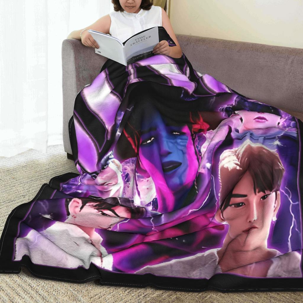 Saja Boys Kpop Demon Hunters Blanket Fleece Spring/Autumn Jinu  Multifunction Warm Throw Blankets for Sofa Car Quilt
