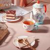 JOYYE 9-Piece Hand-Painted Ceramic Tea Set