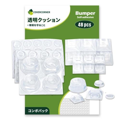 

COVERCORNER 48-Piece Rubber Pad, Popular Furniture Anti-Slip Stickers, 5 Sizes, Door Stop, Cushion Rubber, Adhesive, Soft Cushion, Transparent, Cushio