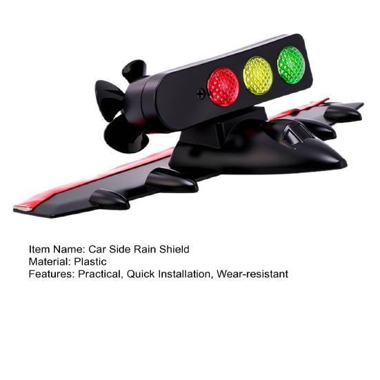 Car Rearview Mirror Rain Shield with Wind Lights Universal Rain Guard for Car Side Mirror Anti-Fog Weather-Resistant Car Accessories