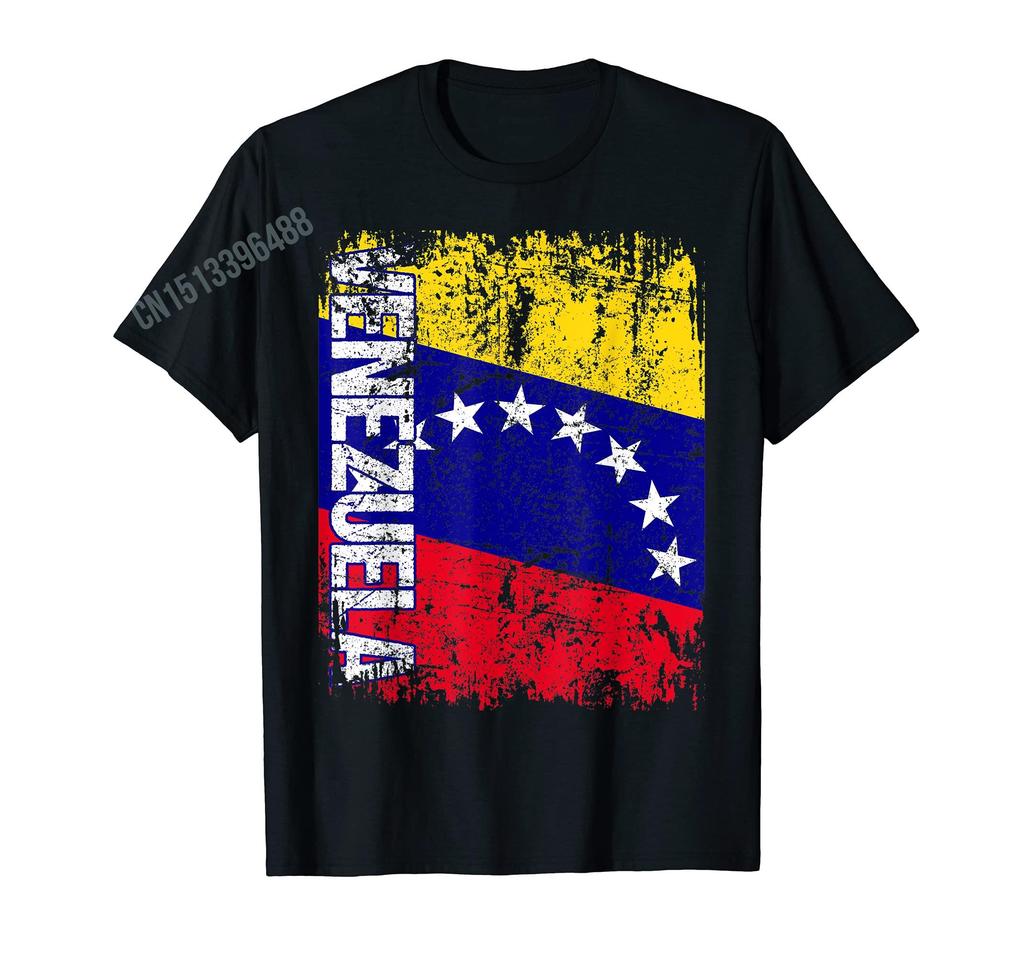 ZX More Design Venezuelan Map And Flag Distressed Venezuela  TShirt For Men Women T Shirt Tops Cotton Tees
