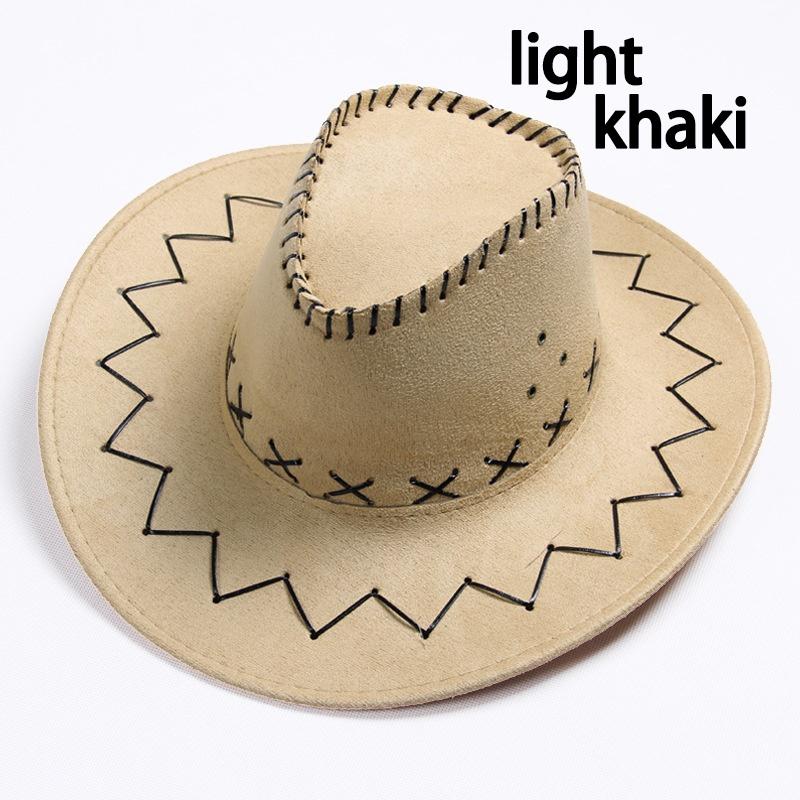 Western Cowboy Hats for Men and Women Faux Leather Sun Hat Outdoor Hats for Men and Women