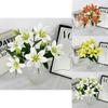 Artificial Lily Flower Bouquet For Wedding Decor And Hotel Lobby Arrangements