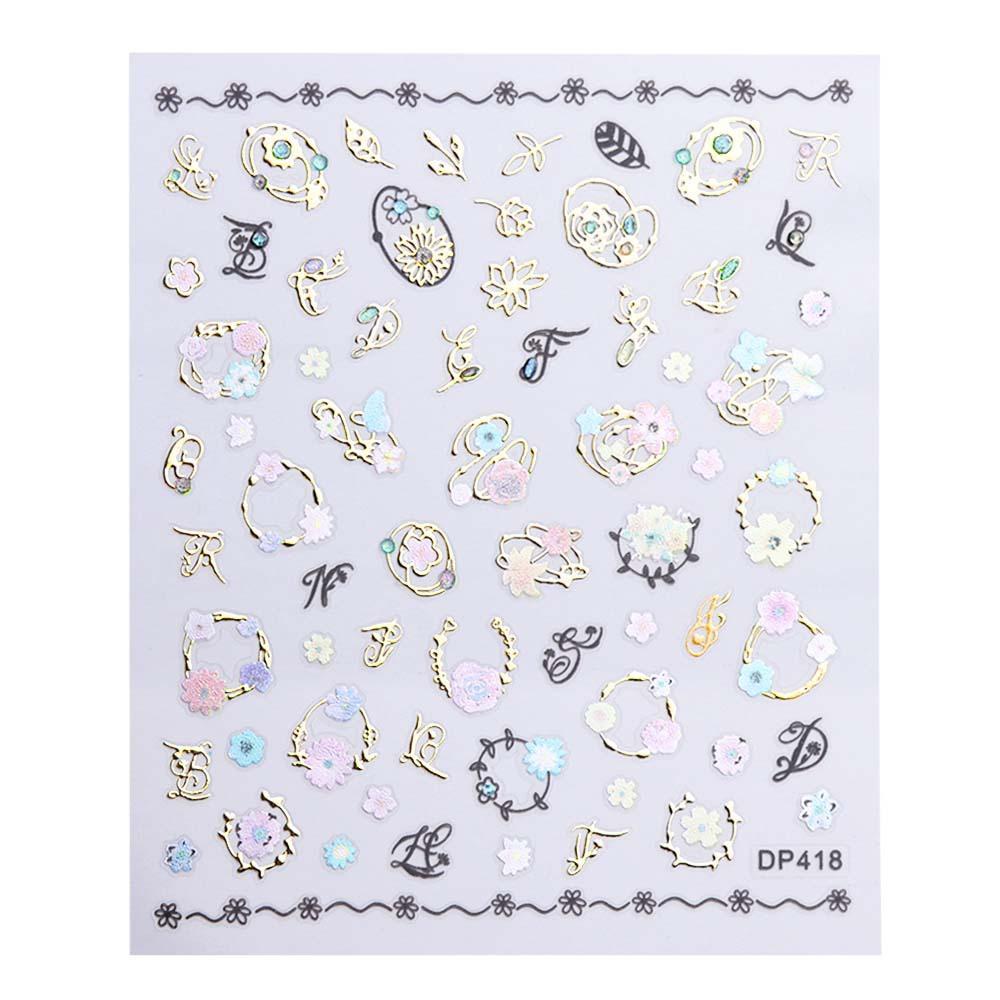 

1 шт. 3D Золотой Серебряный Наклейка для Нейл-Арта Тисненые Звезда Луна Звездные Дизайны Самоклеящиеся Переводные Слайдеры Маникюрная Декорация