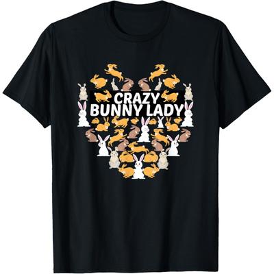 Crazy Bunny Lady Bunny Lover Woman Funny Rabbit Animal T-Shirt