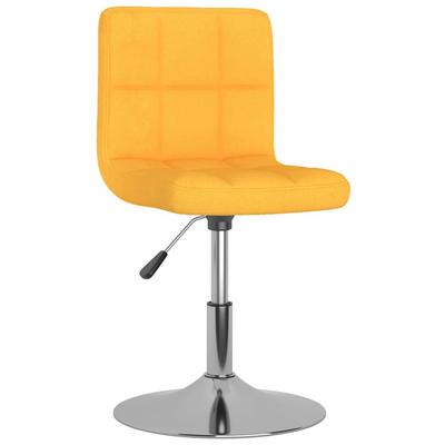 Dining Room Chairs 2 Pcs Swivel Yellow Fabric