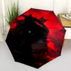 1pc Batman, Red_Sky Automatic Folding Umbrella - Compact 8-Rib Design, Durable Plastic & Iron1094L