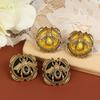 Vintage Moth Studs Earrings For Woman Glass Bee Antique Gold Color Luxury Quality Jewelry Wedding Party Accessories