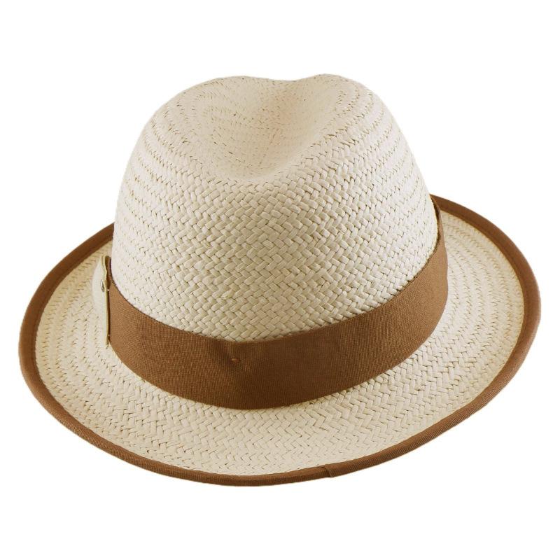 Eay Papyrus Hand-Woven Panama Straw Hat Fine Papyrus Jazz Hat Top Hat