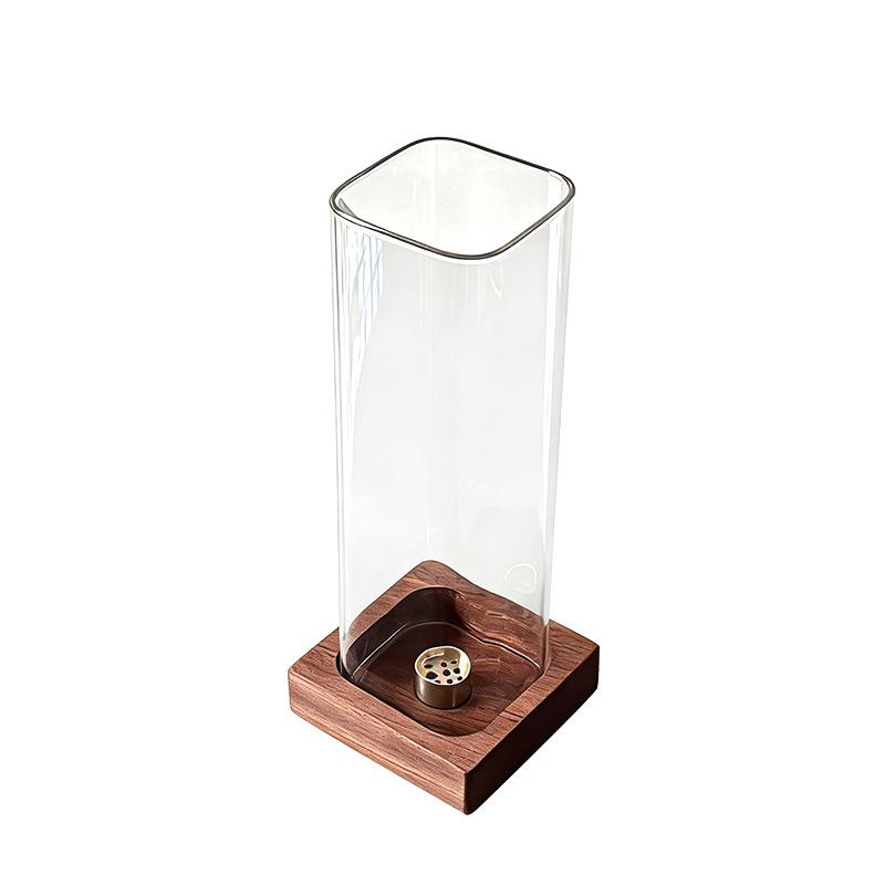 Flame Retardant Yoga Timer Incense Burner and Ash Catcher with Inverted Glass Bottle Design for Fitness Aromatherapy.