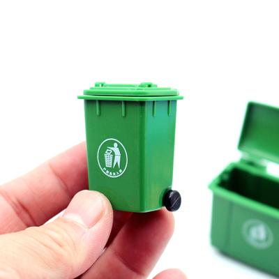 Puppenhaus Mini Hygiene Mülleimer Outdoor-Szene mit Modell Miniatur Zubehör