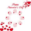24 Pcs Valentines Day Press On Nail White French Tip False Nail Heart Acrylic Nail Short Square Stick on Nail