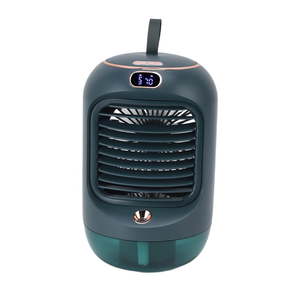 Mini Air Conditioner Humidifier Aromather 3 Gears 5 Blades USB Charging Night Light Water Cooling