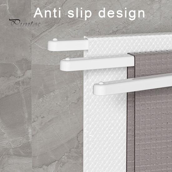 Towel Hanger Rotating Rack 3 Poles 180 Degree Rotation Wall-mounted Punch-free Bathroom Kitchen Dish Rag Holder Bath Ball Utensil Wardrobe Organizer