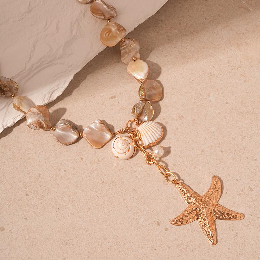 Seaside Vacation Wind Starfish Ocean Series Silver Needle Earrings Summer Personality Temperament Necklace Bracelet Earrings