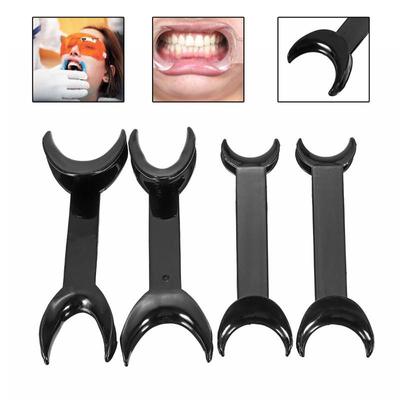 4 SZTUK Dental Czarny Wewnątrzustny Retraktor Wargi Policzka Otwieracz Narzędzie Podwójna Głowica Ortodontyczny Mały + Duży