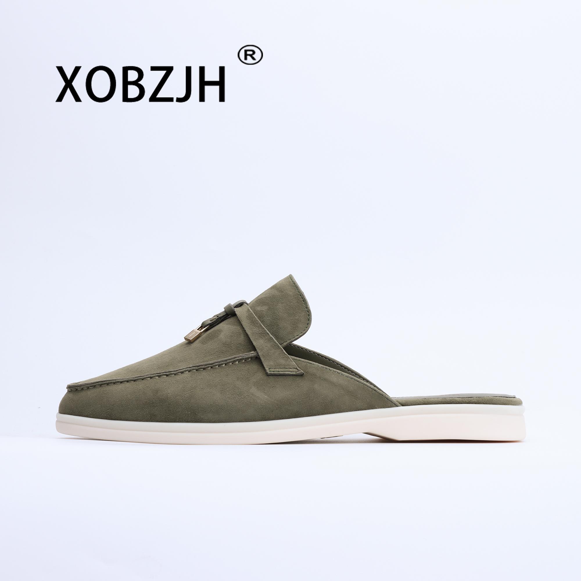 

Дизайнерські замшеві шкіряні лофери з пензликами без логотипу для жінок 2025 Сліпони Взуття на плоскій підошві Робоче взуття для прогулянок висока якість 43 оливковий колір