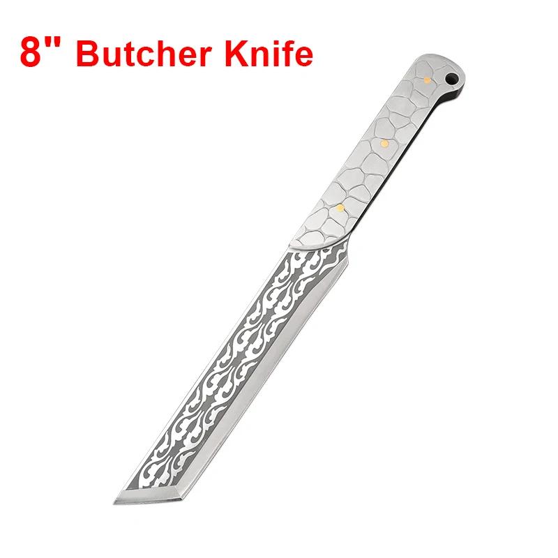 Stainless Steel Handle Kitchen Knives Chop Bone Cleaver Meat Vegetable Boning Butcher Knife Hand Forgedf Blade Chef Heavy Knife