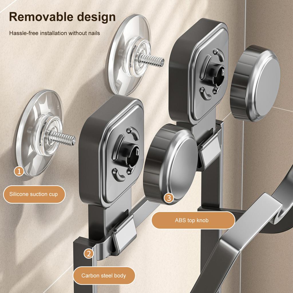 2/3 layers Suction Cup Pot Lid Holder Multi-Layer Multifunctional Pot Lid Storage Rack Wall Hanging Pot Cover Rack for Kitchen